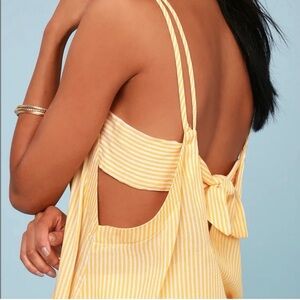 Lulu's Adrift Yellow and White Striped Camisole *NWT* BRAND NEW